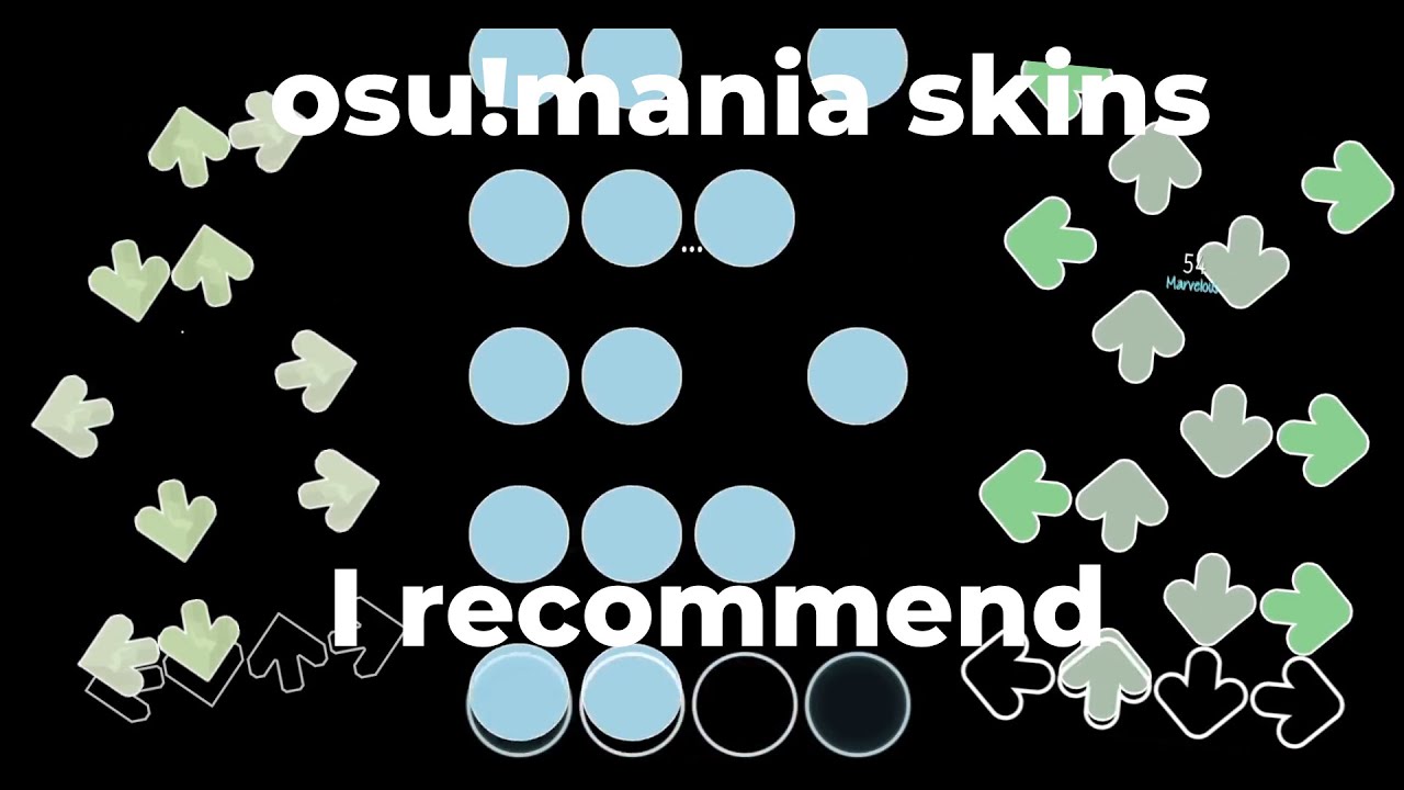 Clean osu!mania Arrow & Circle skins I recommend! + Downloads