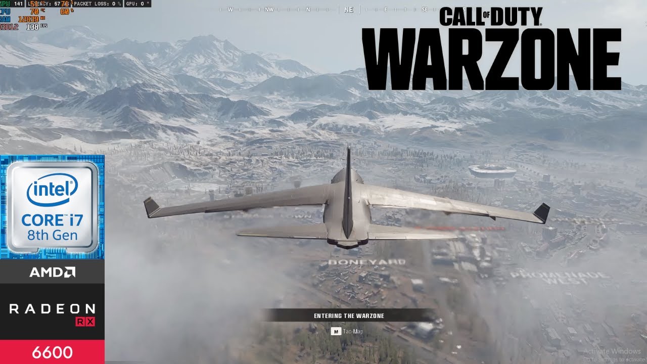 INTEL CORE i7-8700 COM 24GB DE RAM DDR4 E RX6600 DE 8GB GDDR6 NO CALL OF DUTY WARZONE! - 1080p
