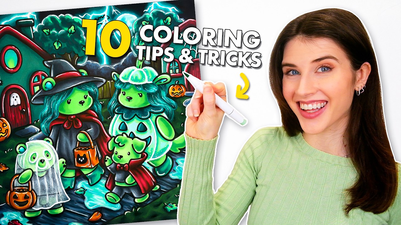 How I Color COZY COLORING BOOKS | 10 Coloring Tips & Tricks
