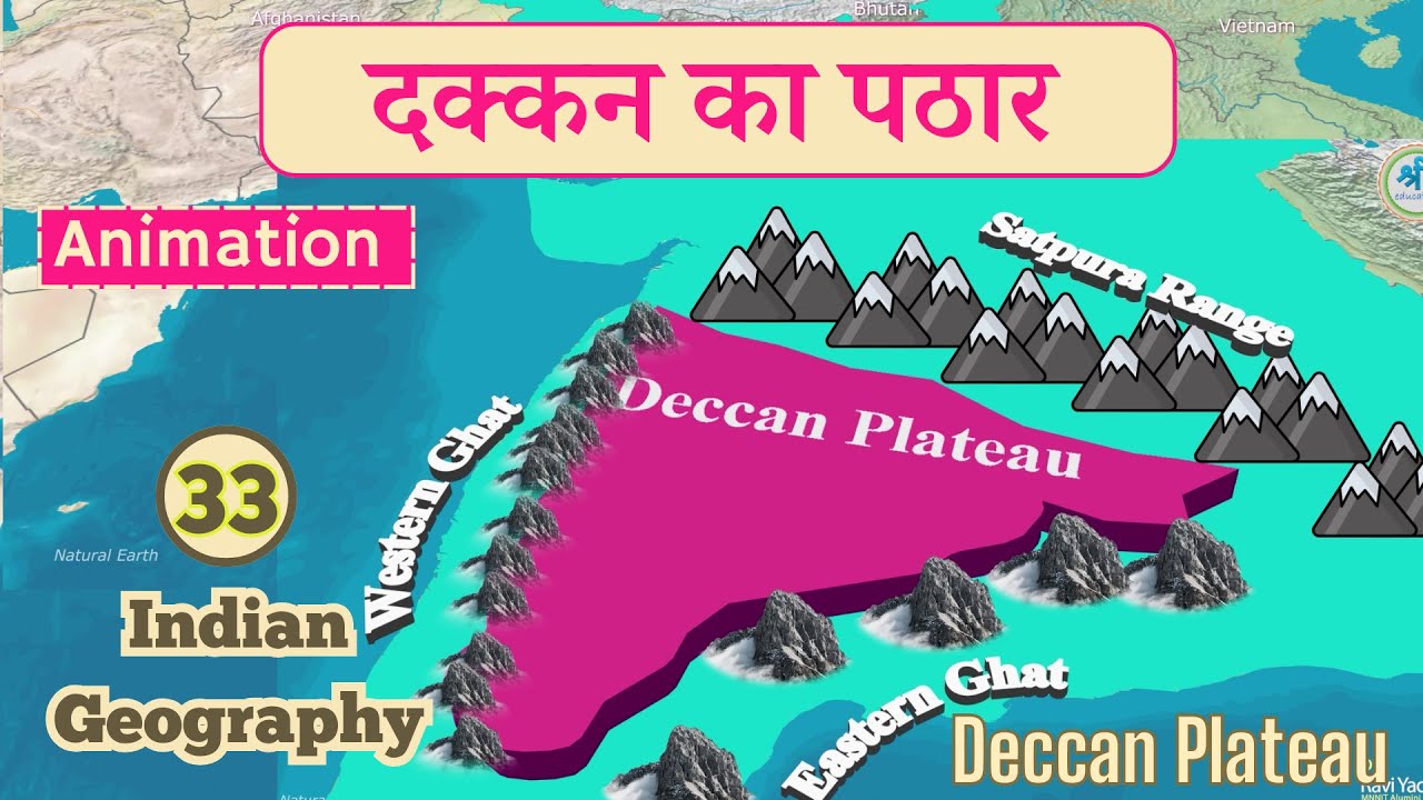 Deccan Plateau (दक्कन का पठार) 3D Animation | Indian Physiography | Indian Geography L-33