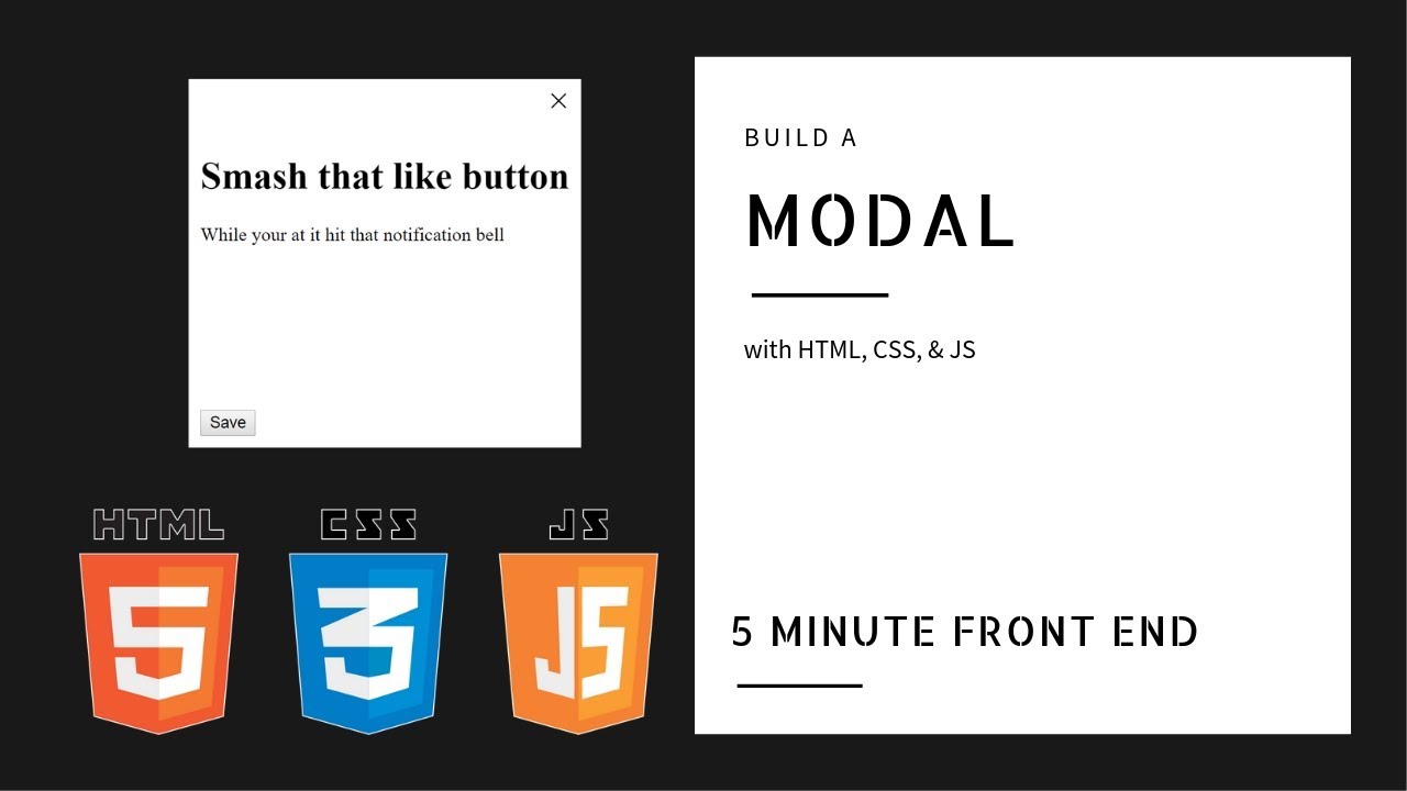 Build a Modal | HTML, CSS & JavaScript Mini Projects | Dylan Israel