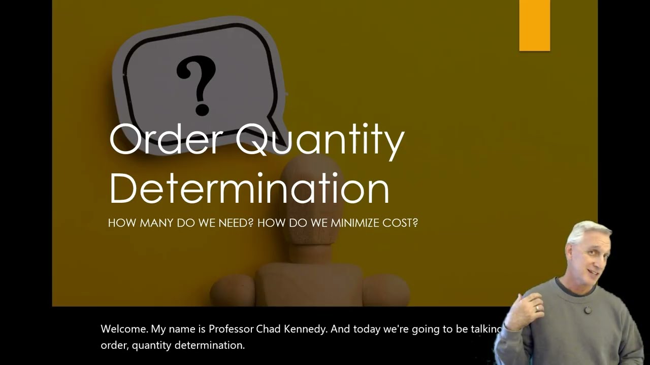 Order Quantity Determination and EOQ Model