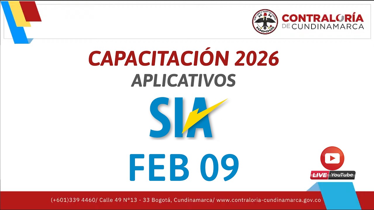 CAPACITACIÓN 2026 APLICATIVOS SIA - Feb 09