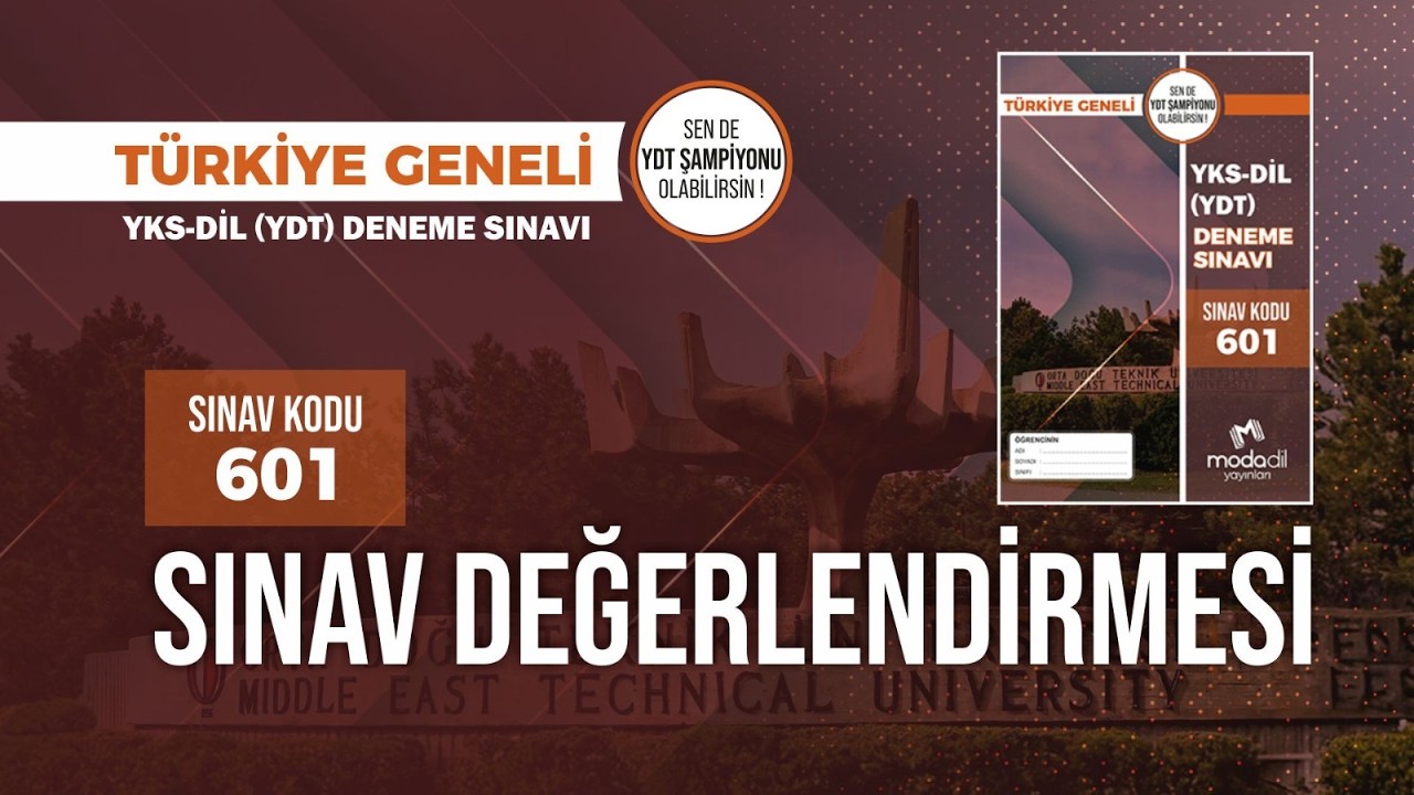 2026/1 TÜRKİYE GENELİ YKS-DİL (YDT)  SINAV DEĞERLENDİRİLMESİ CANLI YAYIN
