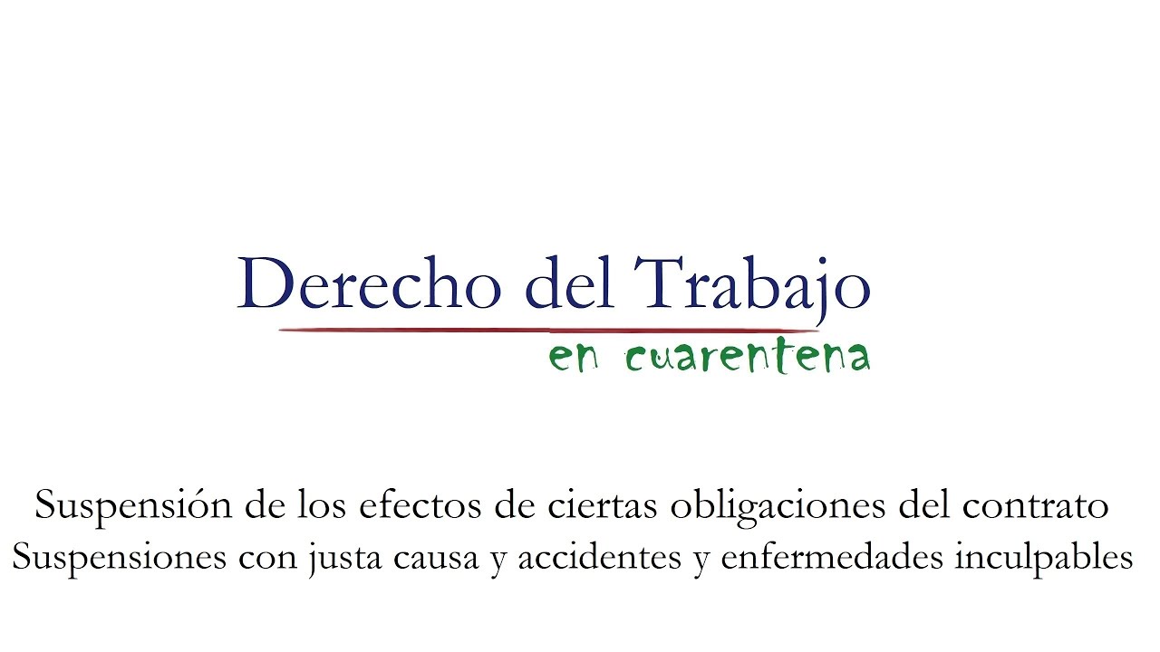 Clase en vivo - Suspensiones en el contrato de trabajo