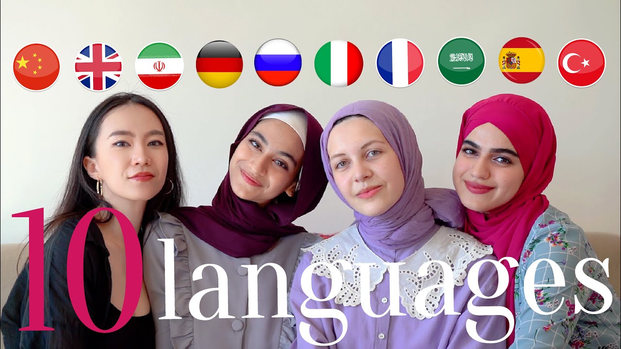 4 Polyglot Girls Talking in 10 Languages (subtitles)