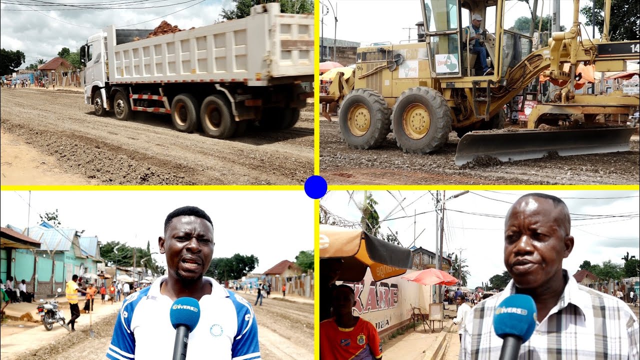 MBUJI-MAYI : CONSTRUCTION DE LA RN1 / INGA. ÉVOLUTION DES TRAVAUX