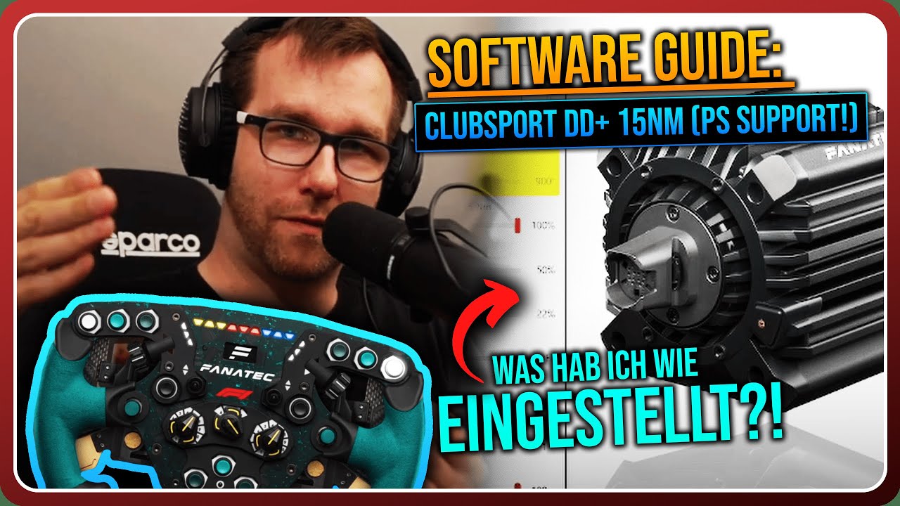 FANATEC SOFTWARE Einstellungen für die ClubSport DD+ 15nm mit PS Support | Beginner Video
