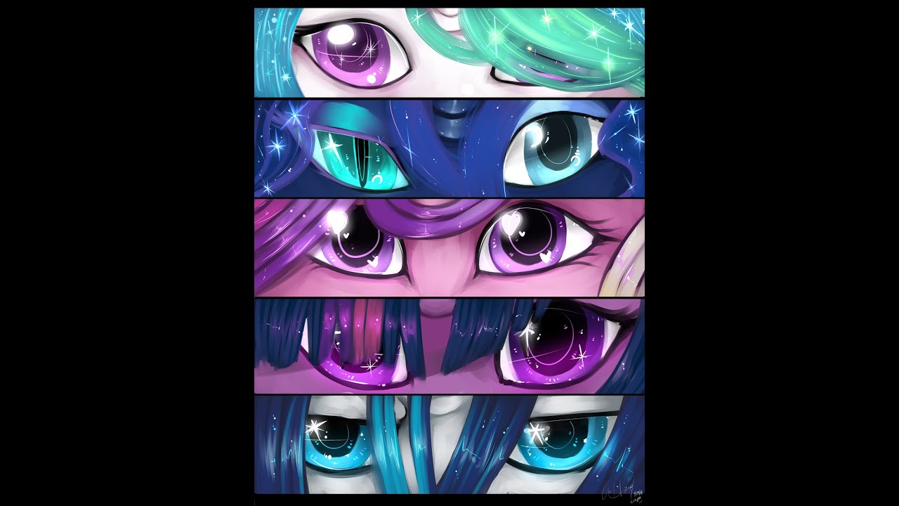 MLP Print speedpaint:MLP eyes set 2 FAMILY