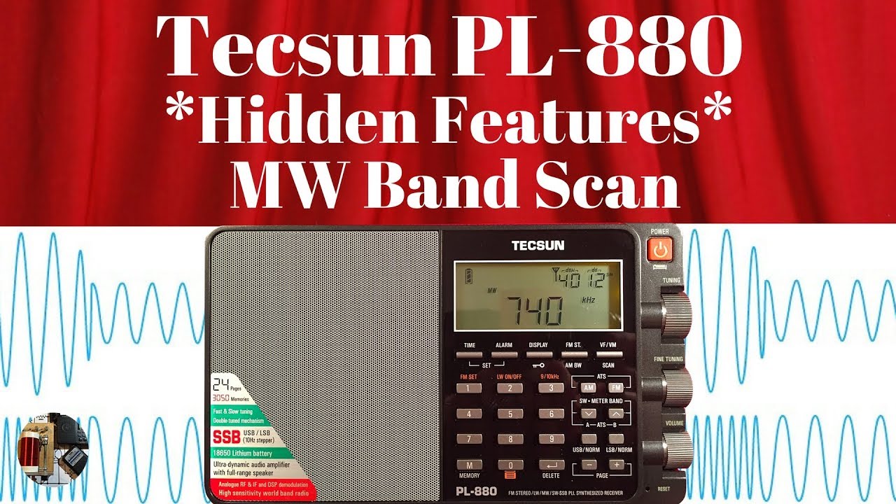 Hidden Features Tecsun PL-880 MW Band Scan