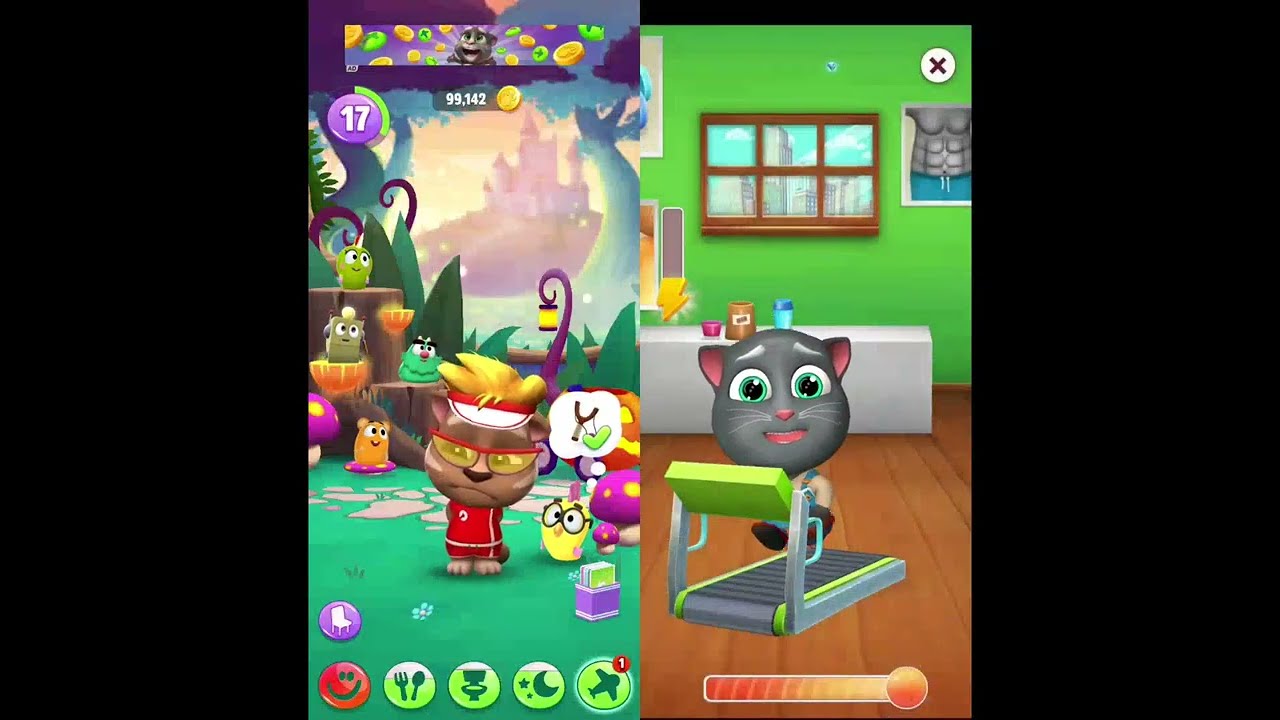 My Talking Cat Tommy Vs Talking Tom 2 gameplay | Android game 