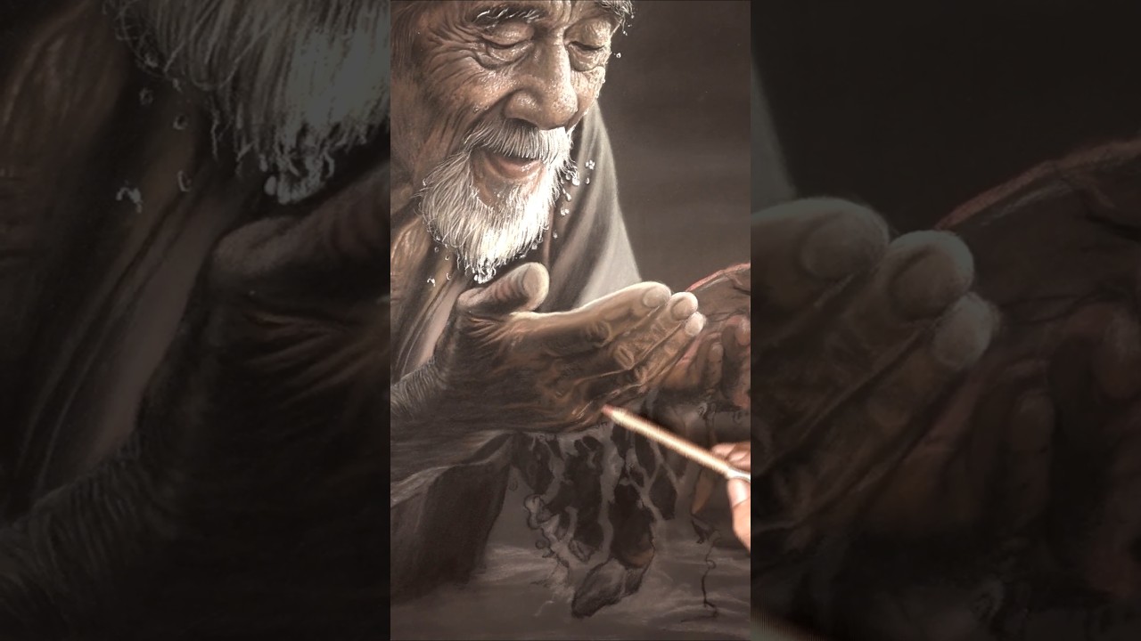 🌙Soul Purification Through Charcoal & Pastel Realistic Drawing |Ramadhan Artwork Heal Your Heart 🤍