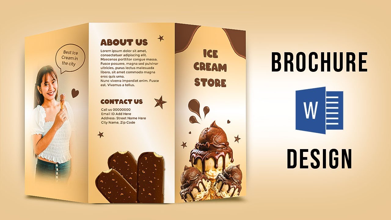 How to make a Brochure in MS Word | Brochure design ideas | Microsoft word tutorial
