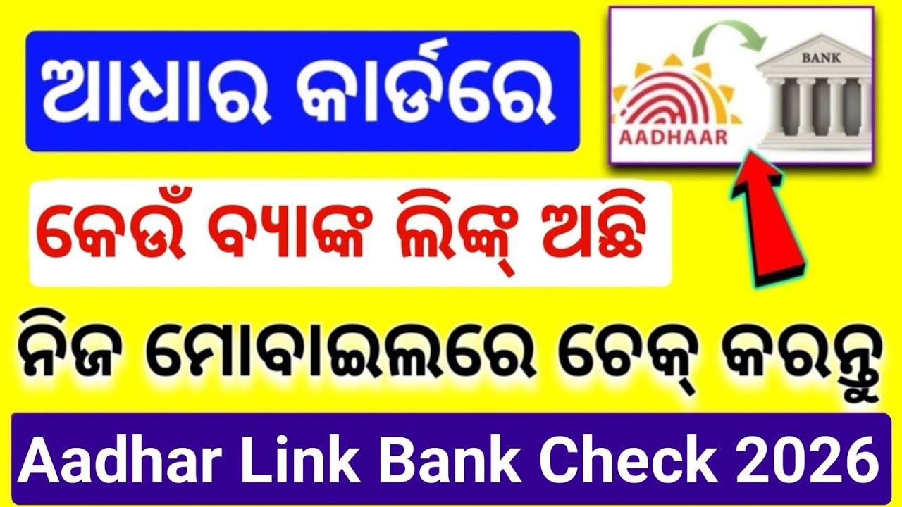How to check Aadhar linked Status with Bank Account Odia |Aadhar Link Bank 2025