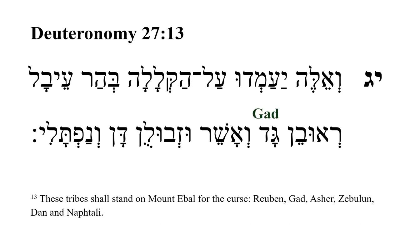 Deuteronomy 27 -- Hebrew Bible Speaker with English Captions
