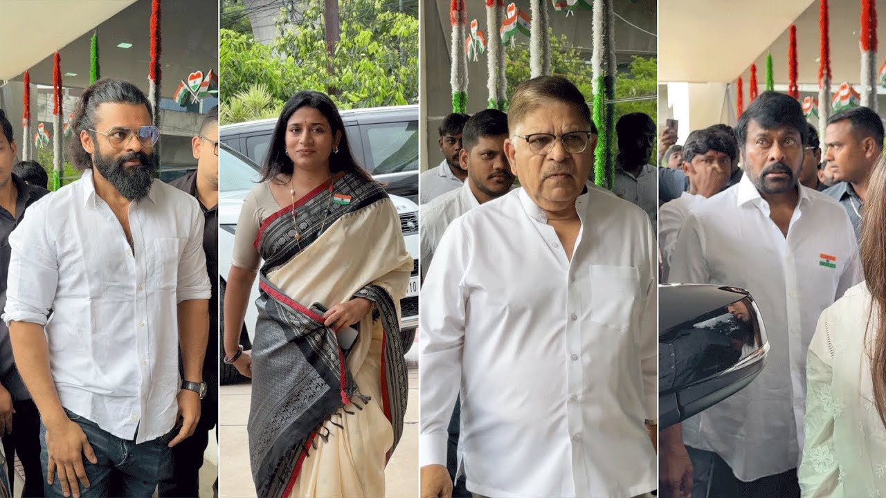 Mega Star Chiranjeevi Family Visuals at Blood Bank | Allu Aravind | Sai Dharam Tej | Sushmita