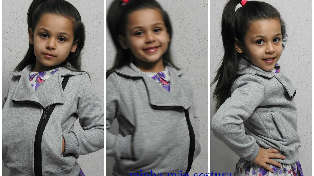 JAQUETA INFANTIL COM ZIPER LATERAL