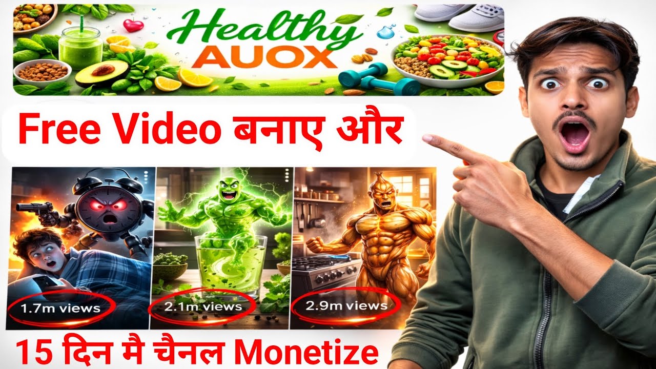 🚀 15 Din Mein Channel Monetize💸 AI se Free Video kaise banaye 🤫 free Ai video generate 
