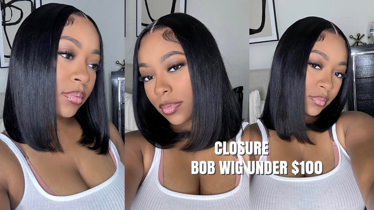PRECUT BOB CLOSURE WIG INSTALL UNDER $100 | PREPLUCKED WEAR AND GO WIG | Klaiyi Hair