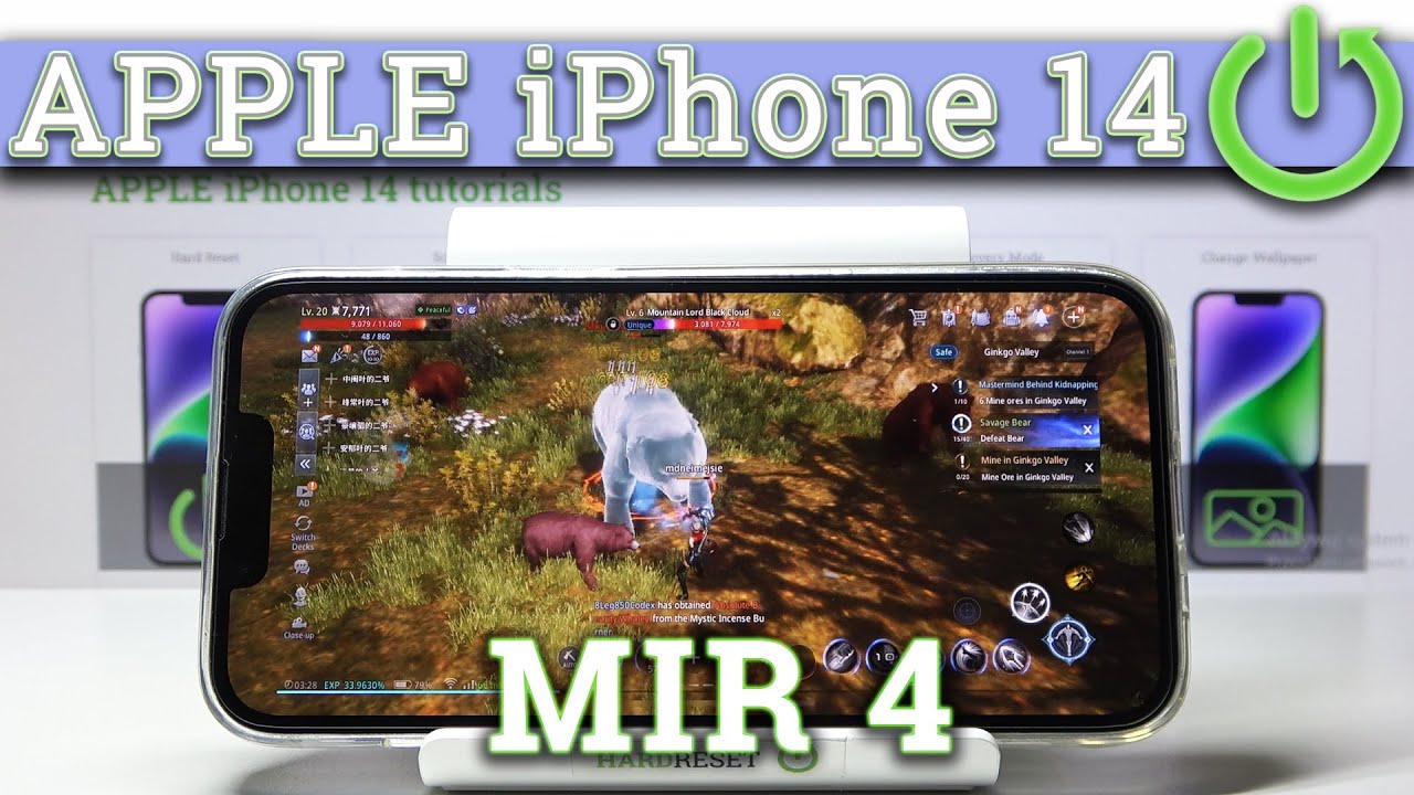❗️ iPhone 14 - MIR4 - MMORPG Open World TEST | GAMING TEST 🔥 | Apple A15 Bionic | iOS 16