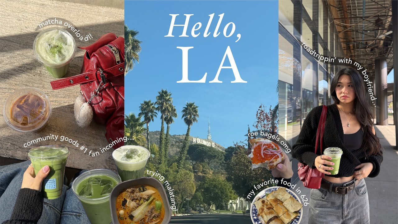 my life in LA with a boy 🌴🤍 | daily matcha ritual, thrifting & eating food together