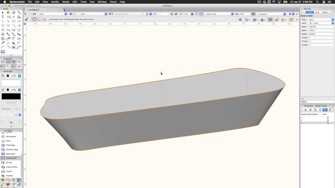 Volume from 2D Curves