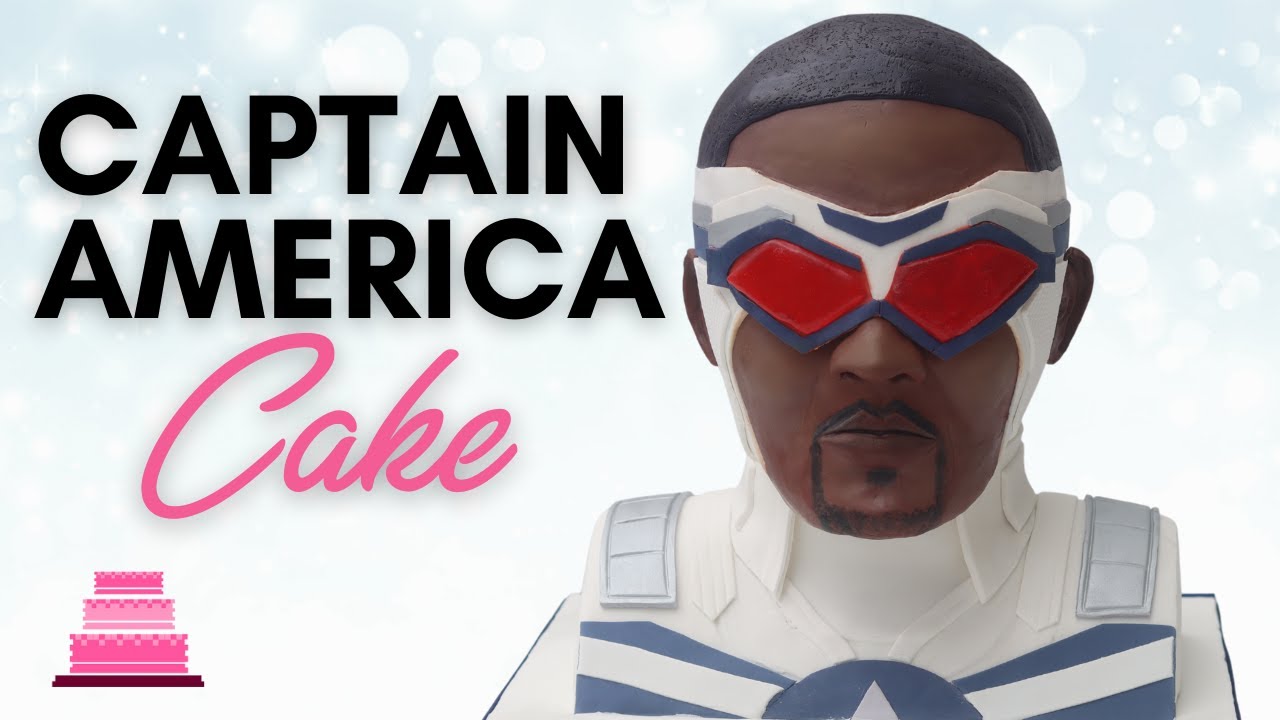 Captain America CAKE - How to Make a 3d Bust Cake
