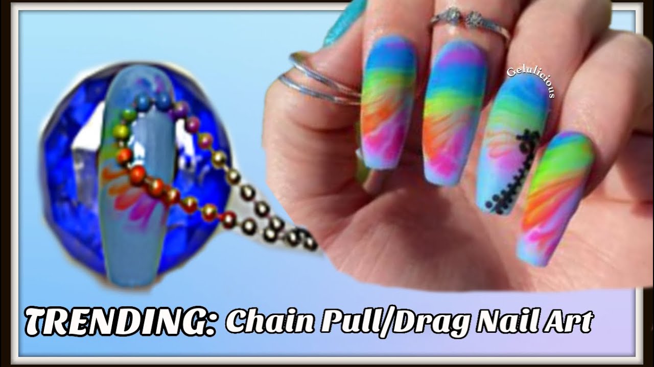 Chain Pulling Nails | Neon Vibes Nail Design