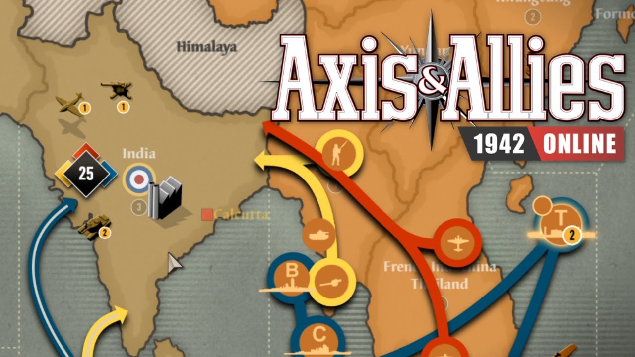 Axis & Allies 1942 Online: Strategy - Japan Takes India on Round 3