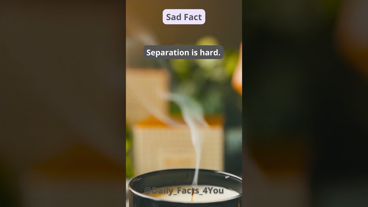 SAD FACTS. Separation is hard.