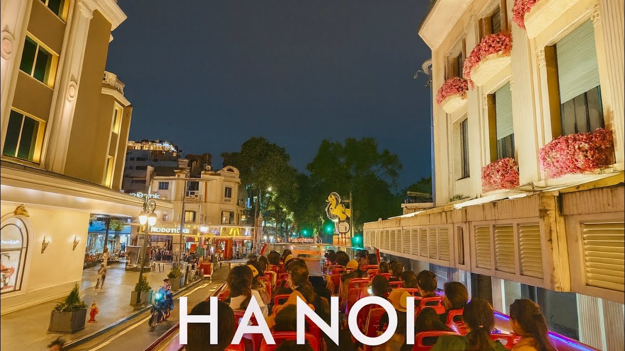 TrueWalks: Hanoi Night Tour on a Double-Decker Bus | Stunning City Lights & Street Vibes