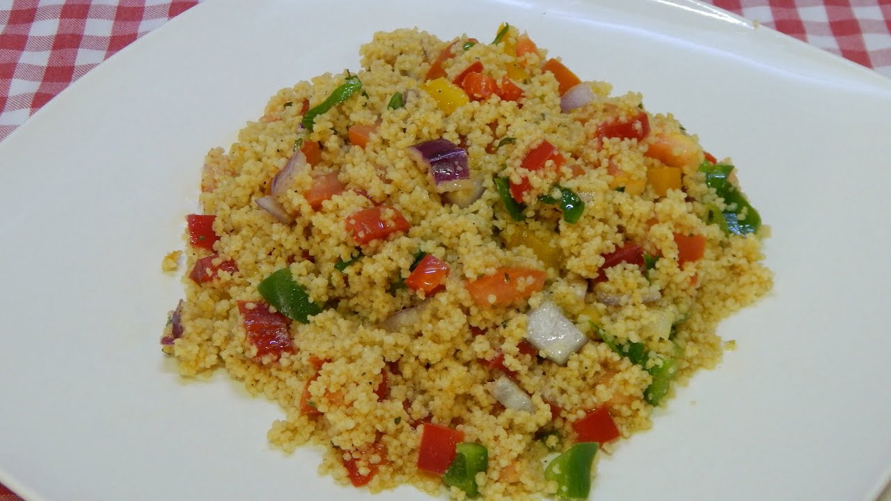 Ensalada super fácil y saludable de cous cous integral