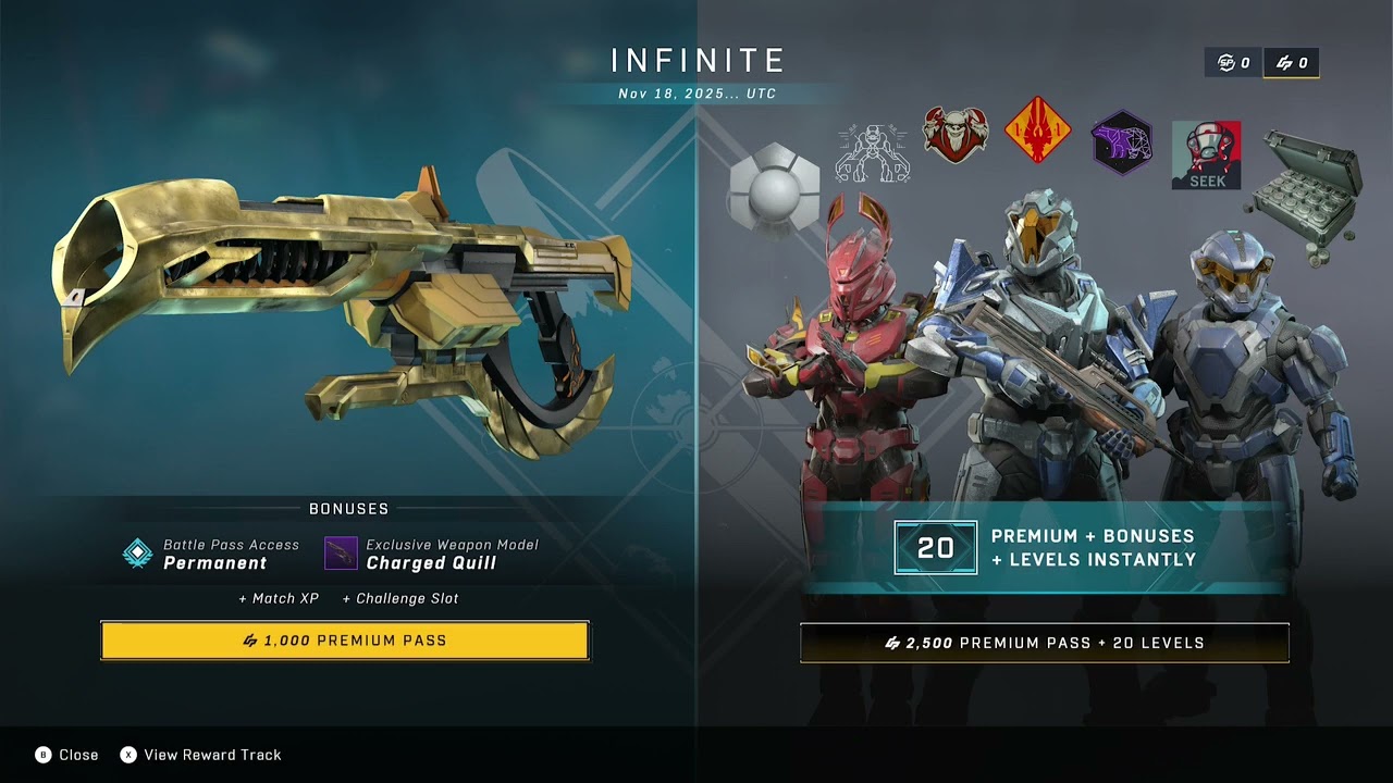 Halo Infinite Infinite Bonus Nov 18 2025