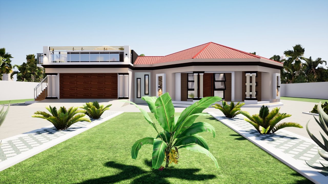 Small House Design | 2 Bedroom Roundavel design | 8 Corner house