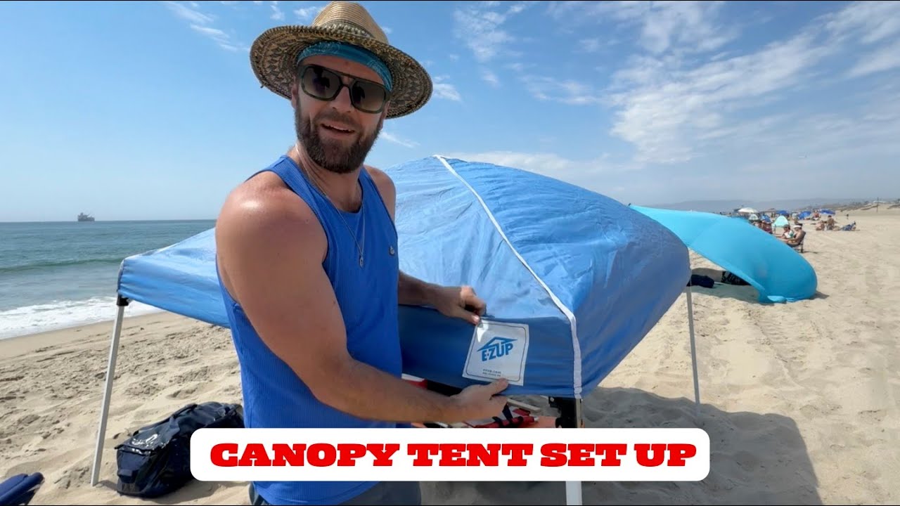 How to Set Up a Canopy Tent | Product Review - EZ UP 10' x 10' Canopy Tent