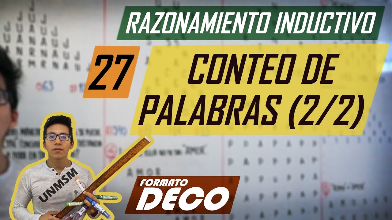 CONTEO DE PALABRAS | RAZONAMIENTO INDUCTIVO | PROBLEMAS RESUELTOS