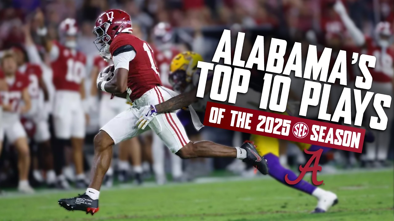 Топ-10 моментов сезона SEC по американскому футболу 2025 года в исполнении Alabama Crimson Tide