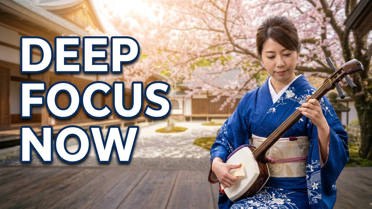 SUNLIT SAKURA GROOVE | Traditional Acoustic Shamisen Groove ｜ Zen Jazz Cafe