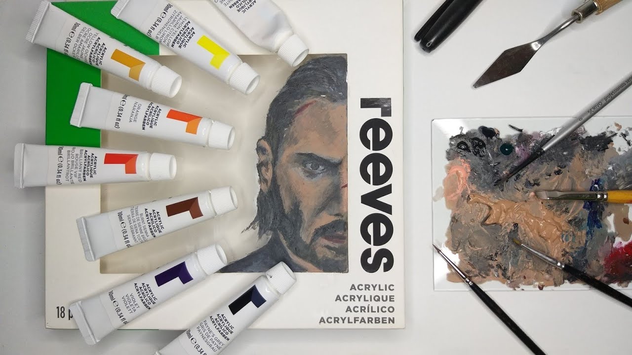 Keanu Reeves as John Wick Portrait | Reeves Acrylic Paint