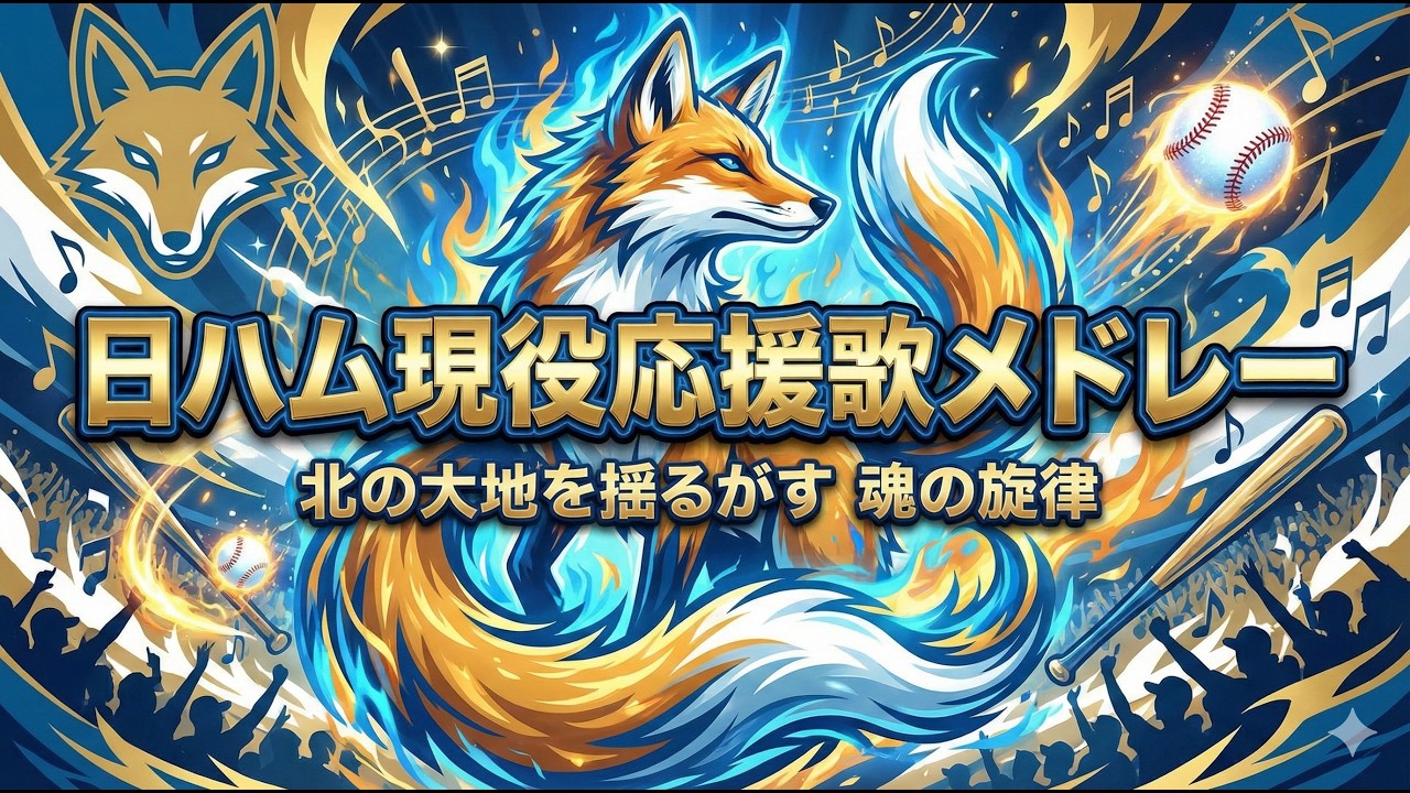 日ハム現役応援歌メドレー#応援歌 #北海道日本ハムファイターズ#作業用bgm #聞き流し #睡眠用bgm