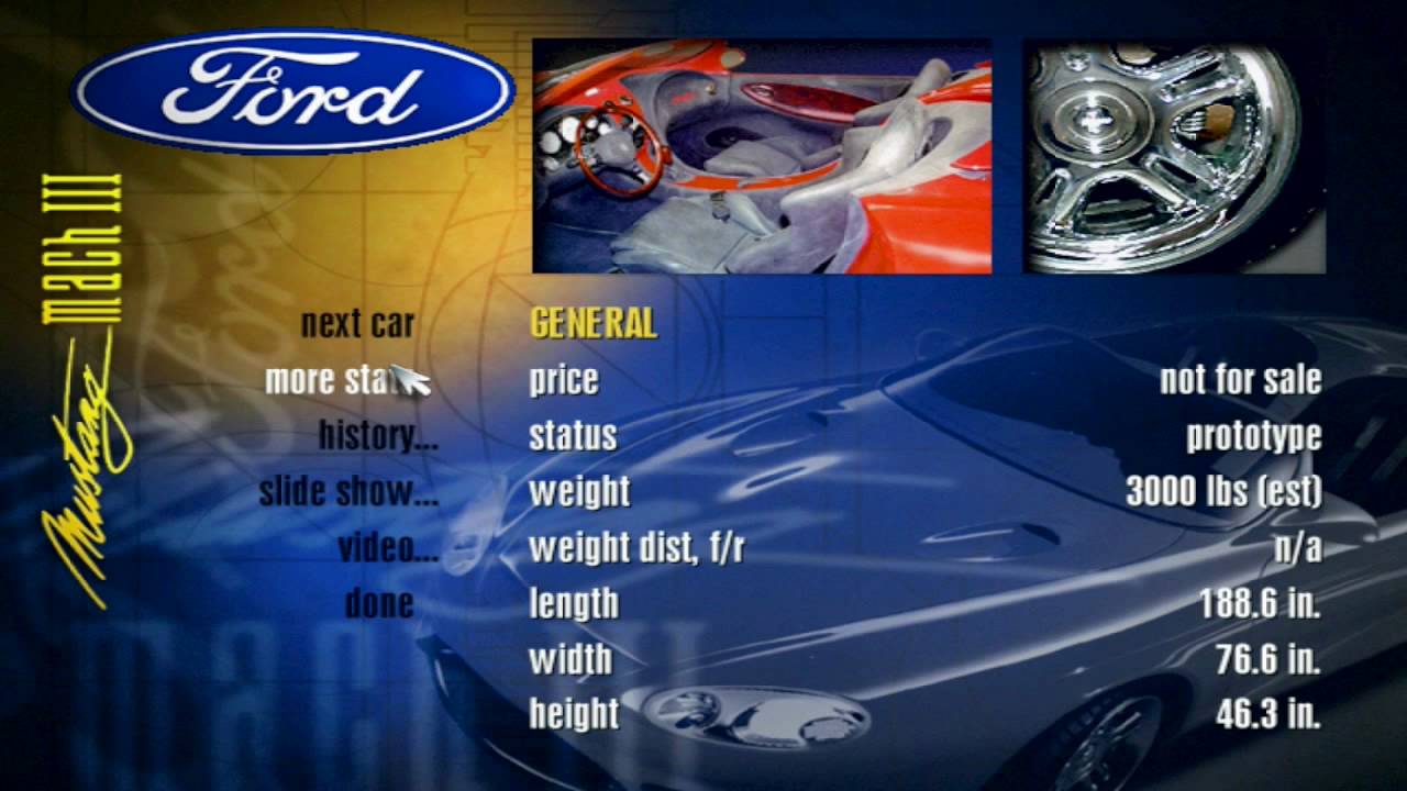 Need for Speed II SE - Ford Mustang Mach III Showcase