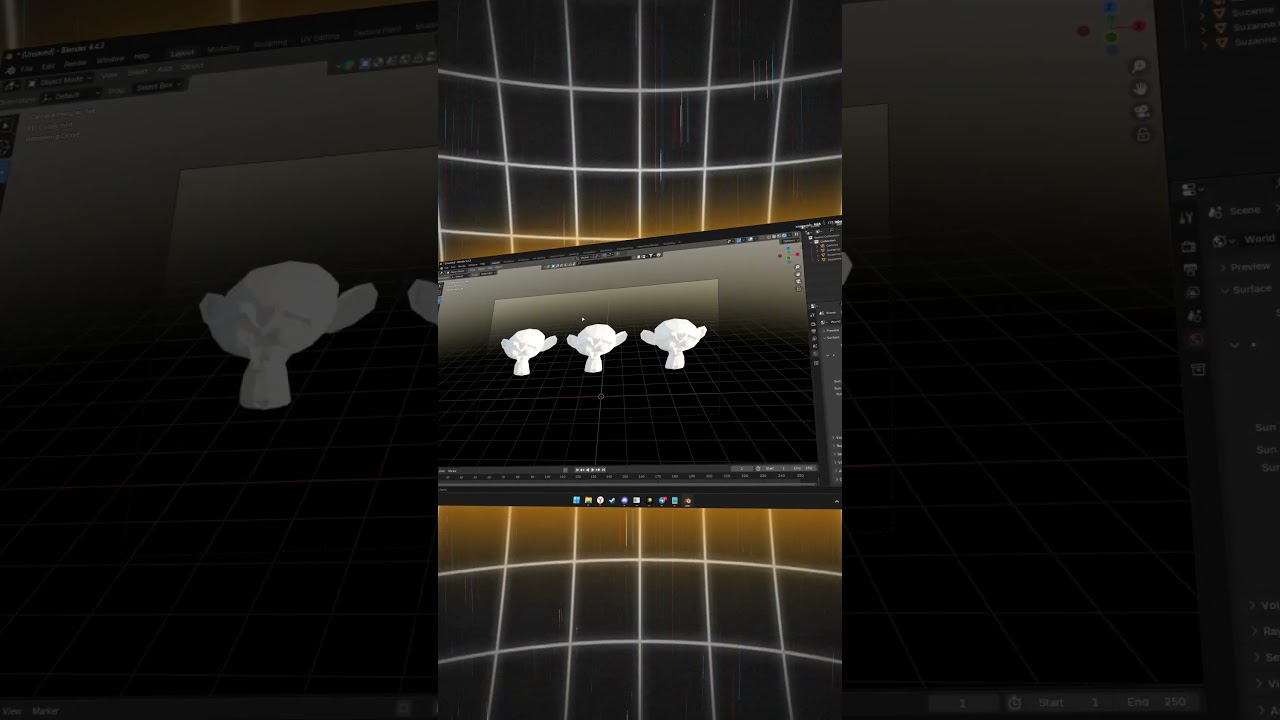 🌿Фишка в Blender 3d  #blendertutorial #blender #blender3d #блендер3д