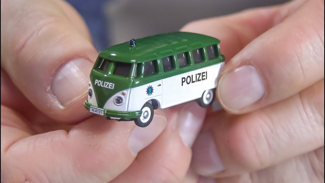 AWESOME Micro RC Polizei Bus gets unboxed and tested! VW T1 Bulli!