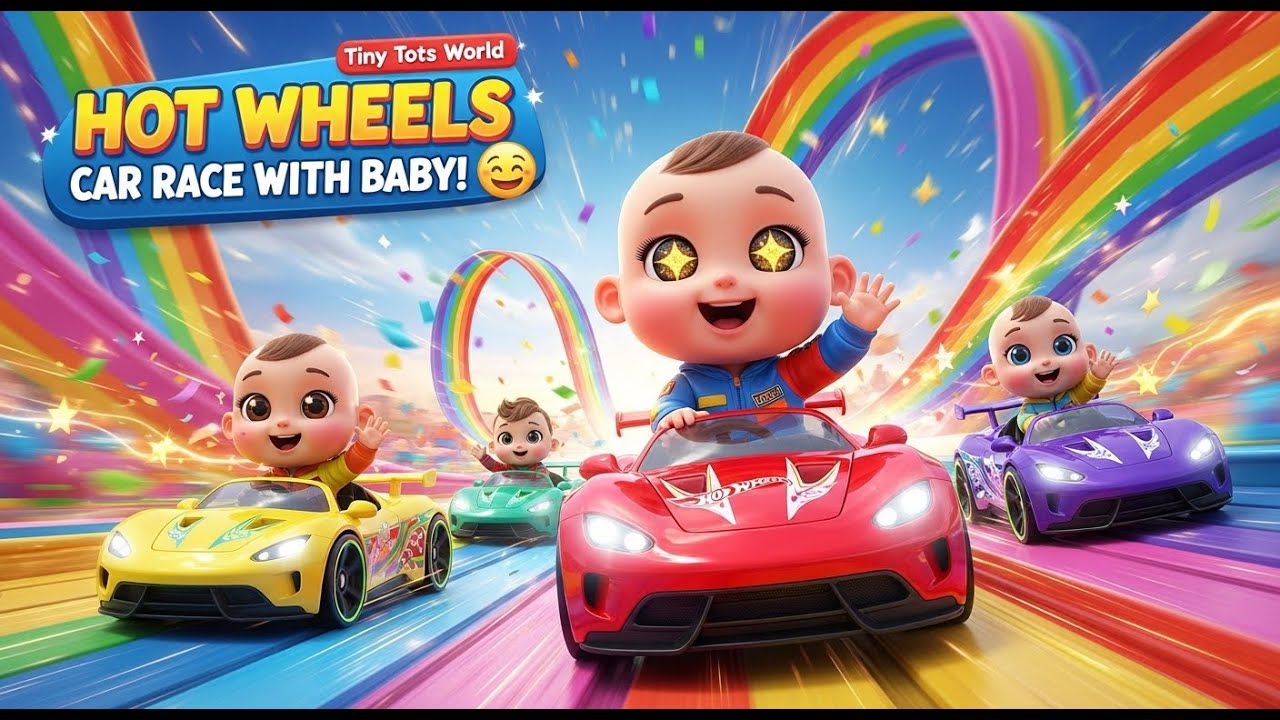 Hot Wheels Car Race with Baby 🚗💨 | Fun Toddler Song
