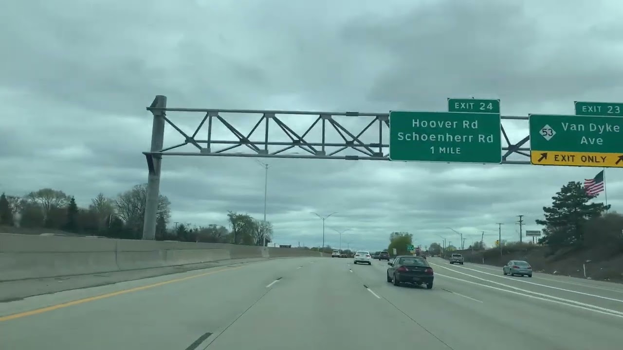Driving to Fraser, Michigan from Southfield, Michigan 🇺🇸 April 2023