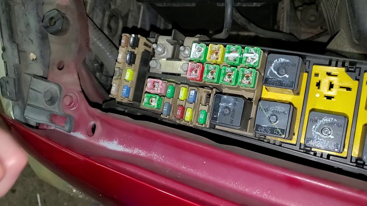 2005 Ford Escape AC & Blower Motor Fuse & Relay Locations