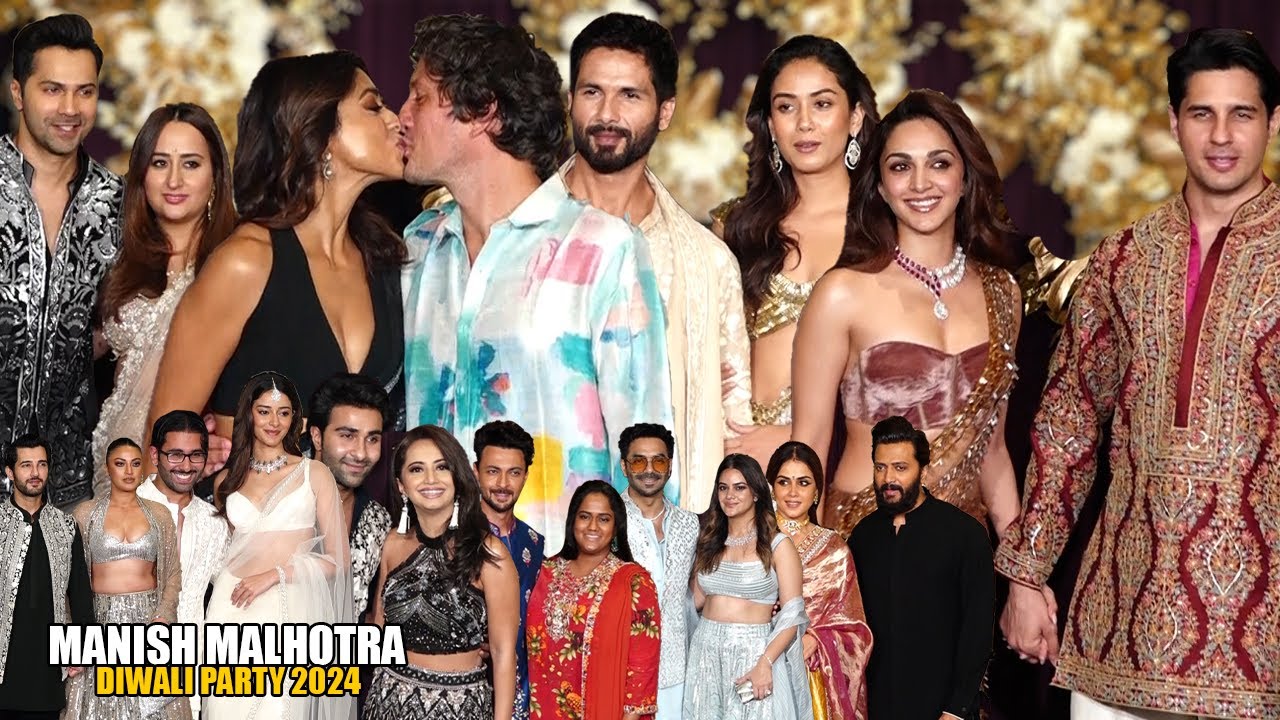 B-TOWN Couples Arrive At Manish Malhotra Diwali Party 2024 | Kiara-Sid,Shahid-Mira,Varun-Natasha
