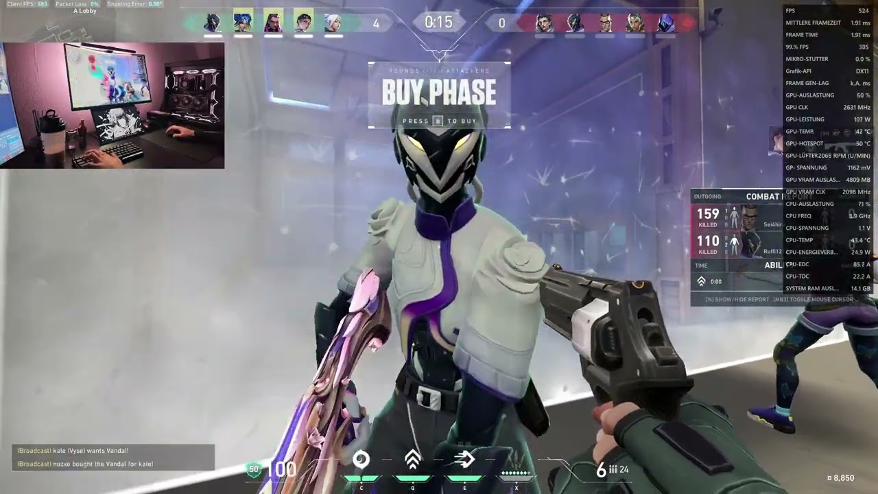 VALORANT 1080P BENCHMARK RX 6700XT + RYZEN 7 5800X3D UNRATED 13:0 WIN + ACE