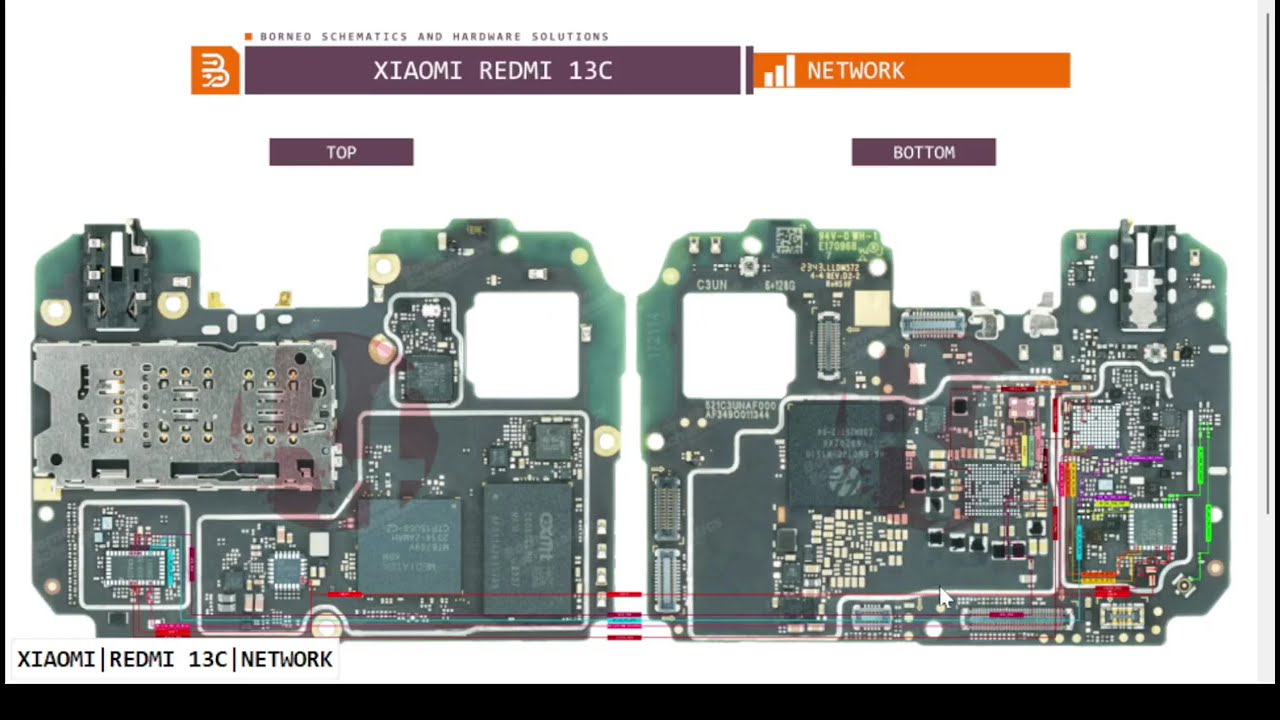 XIAOMI REDMI 13C Schematic Diagram all Section Jumper Ways Hardware Solutions 