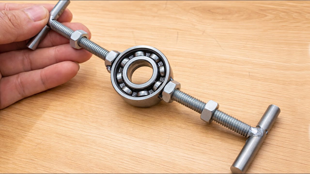 65-Year-Old Welder Makes a Tool to Remove and Install Chuck Threads from Old Bearings | DIY at Home